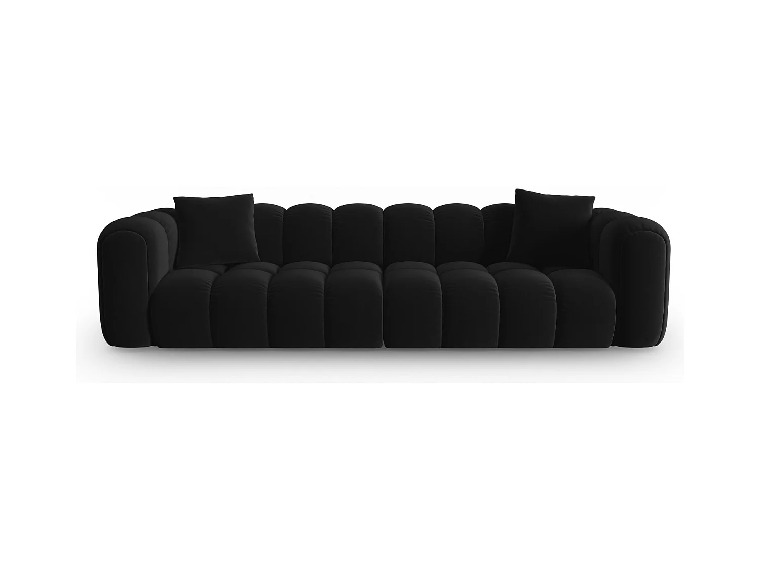CXL by Christian Lacroix - Modulaire bank "Clotilde" 4 zitplaatsen, Flueel, Zwart - 298x94x70cm
