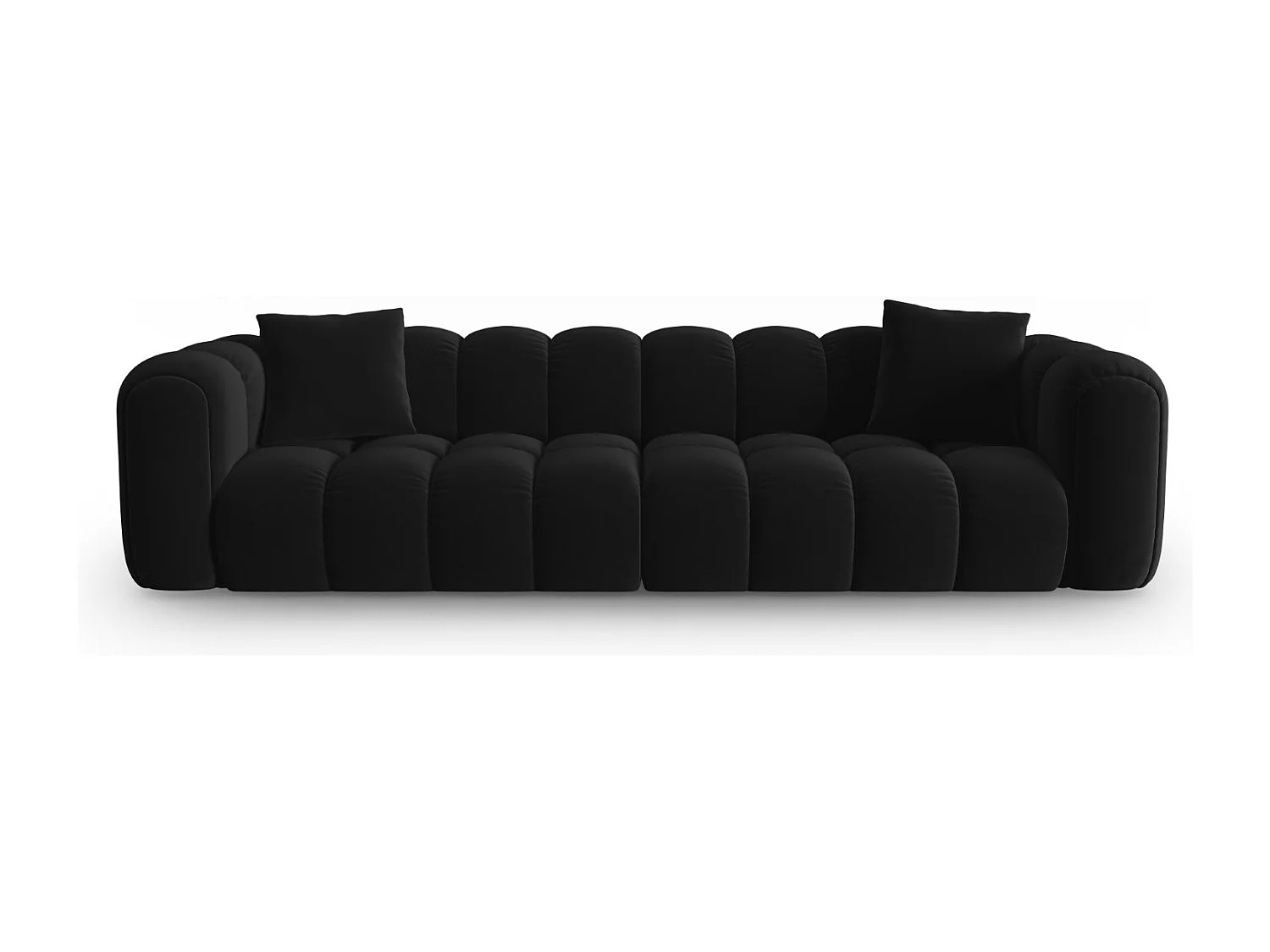 CXL by Christian Lacroix - Sofa modułowa, "Clotilde" 4 miejsca welur, czarny - 298x94x70cm