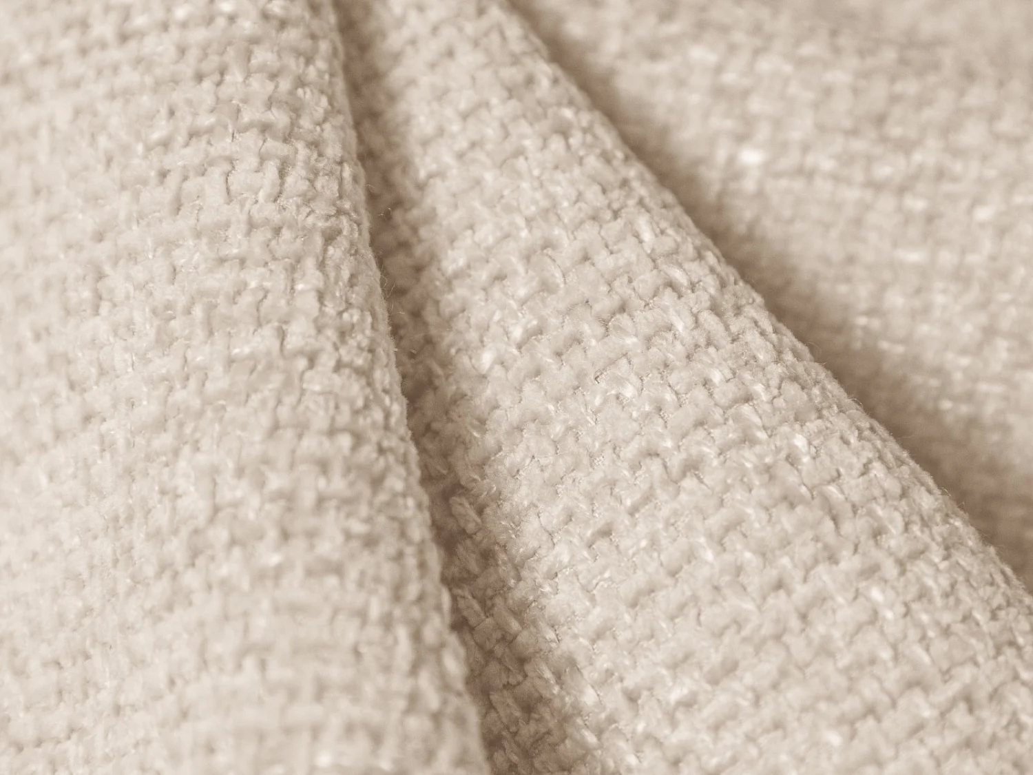 Cosmopolitan Design - Sofá de canto esquerdo "Arendal" 5 lugares em tecido chenille bege claro - 341x166x70cm