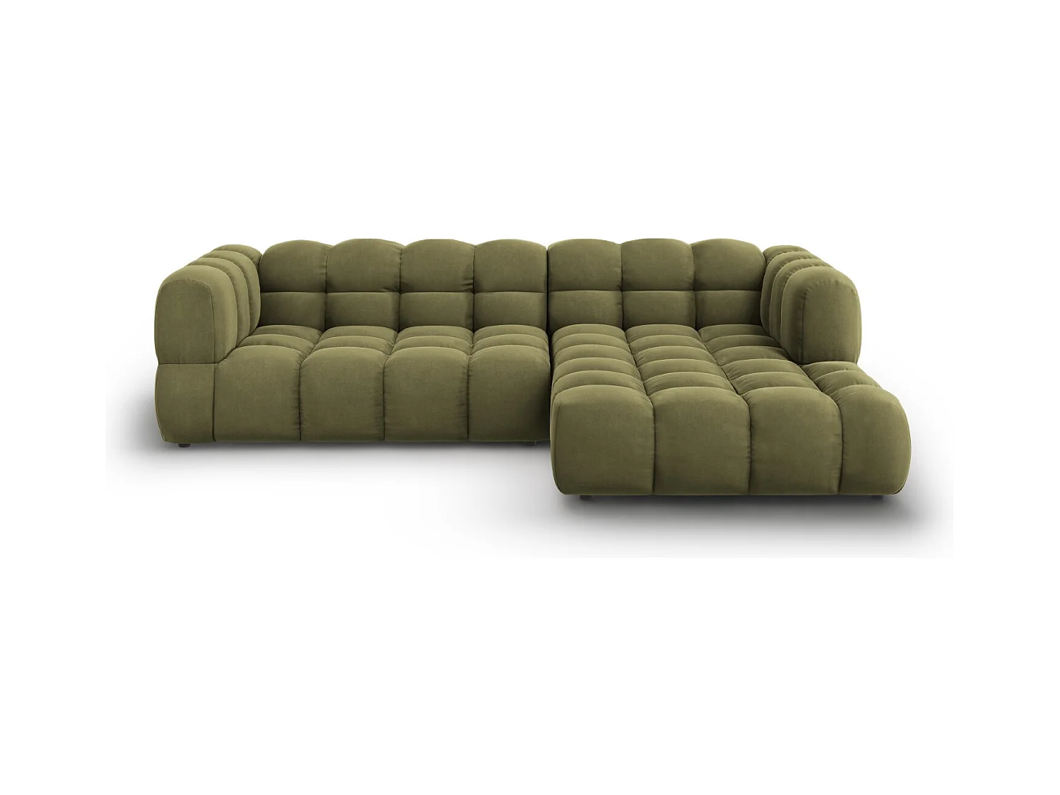 Cosmopolitan Design - Modulaire hoekbank rechts "Sky" 4 zitplaatsen, Flueel, Lichtgroen - 272x162x75cm