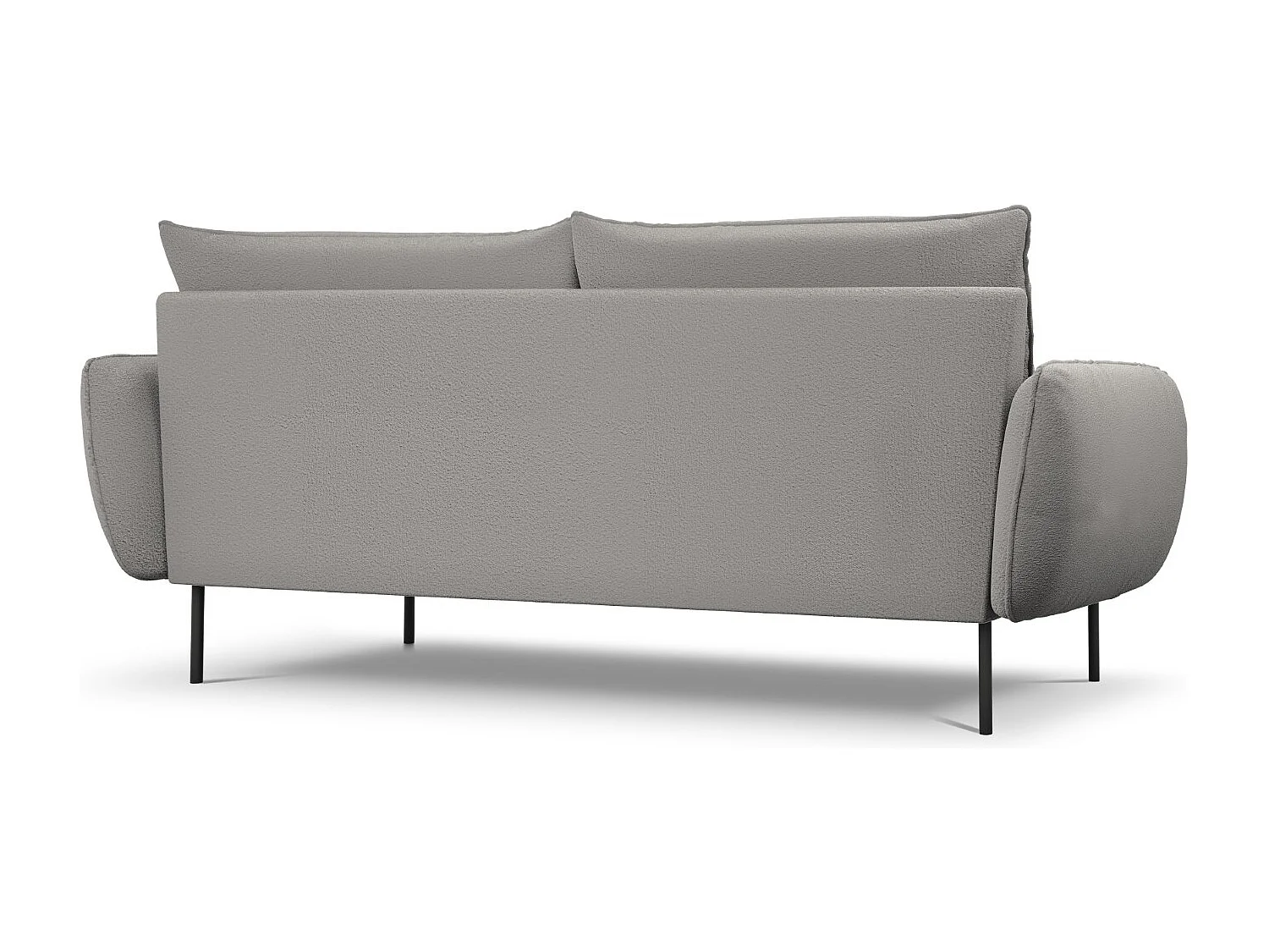 Cosmopolitan Design - Bank "Vienna" 4 zitplaatsen, Boucle, Grijs - 230x92x95cm