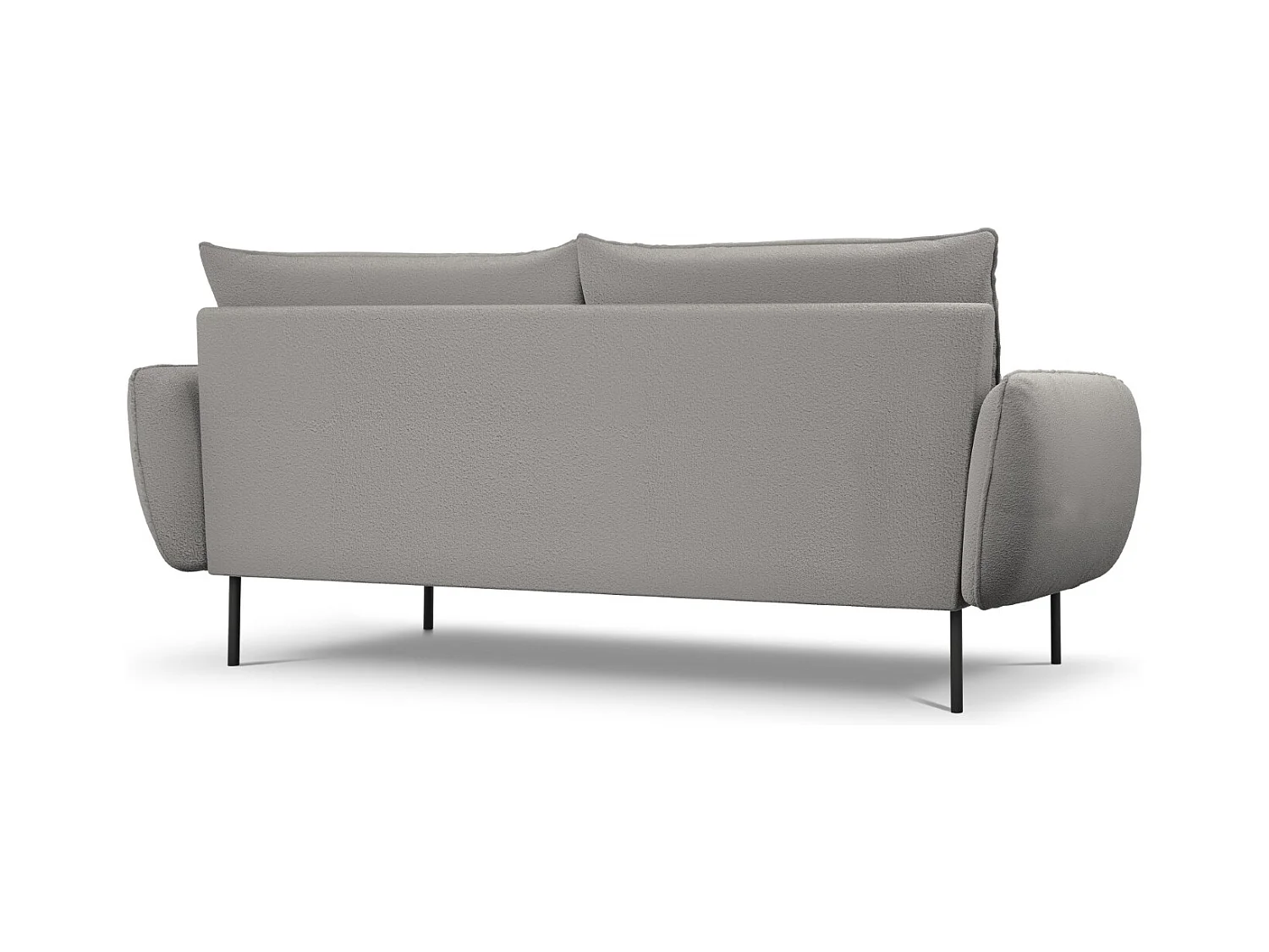 Cosmopolitan Design - Canapé "Vienna" 4 places en bouclé gris - 230x92x95cm
