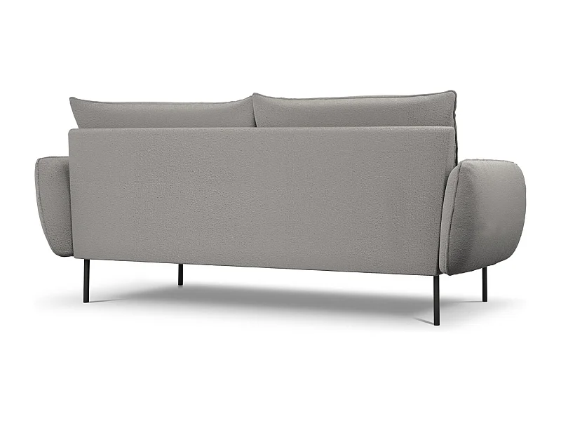 Cosmopolitan Design - Canapé "Vienna" 4 places en bouclé gris - 230x92x95cm