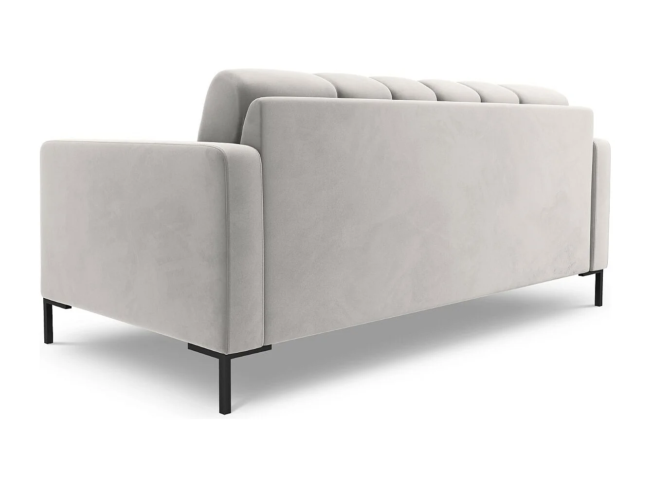 Cosmopolitan Design - Divano "Bali" 2 posti in velluto argento - 152x92x75cm