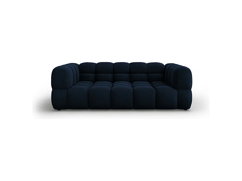 Cosmopolitan Design - 3-Sitzer Sofa "Sky" aus Samt königsblau - 214x102x75cm