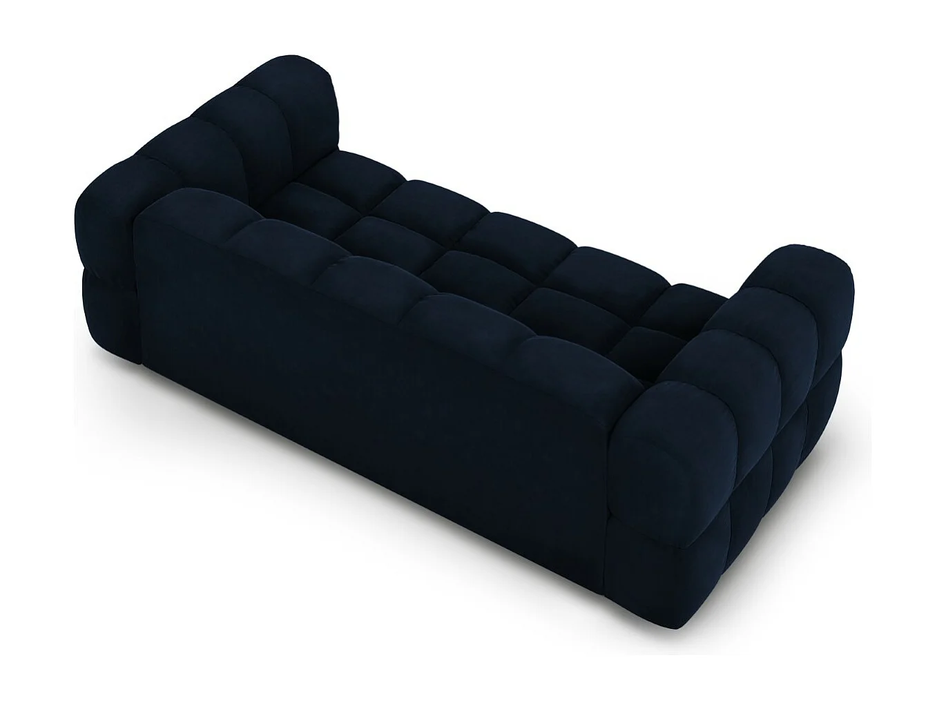 Cosmopolitan Design - Sofa, "Sky" 3 miejsca welur, błękit królewski - 214x102x75cm