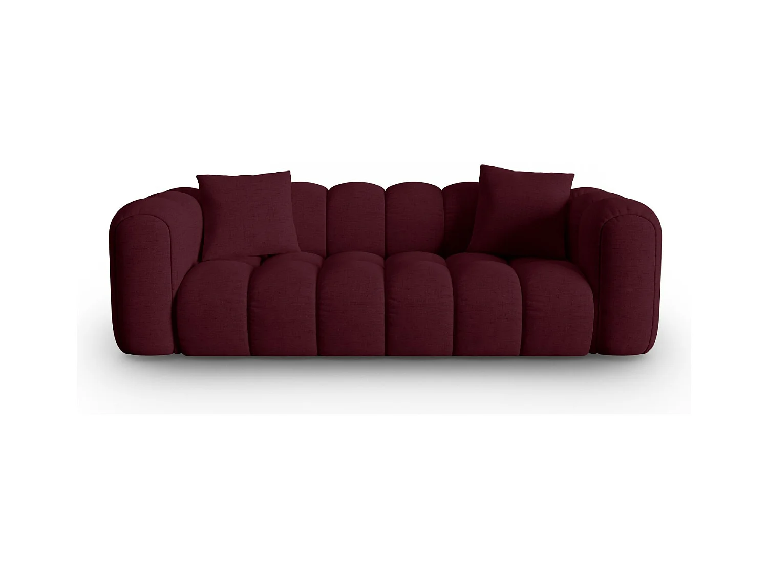 CXL by Christian Lacroix - 3-Sitzer Sofa "Clotilde" Sitzer aus strukturiertem Stoff burgundfarben - 242x94x70cm