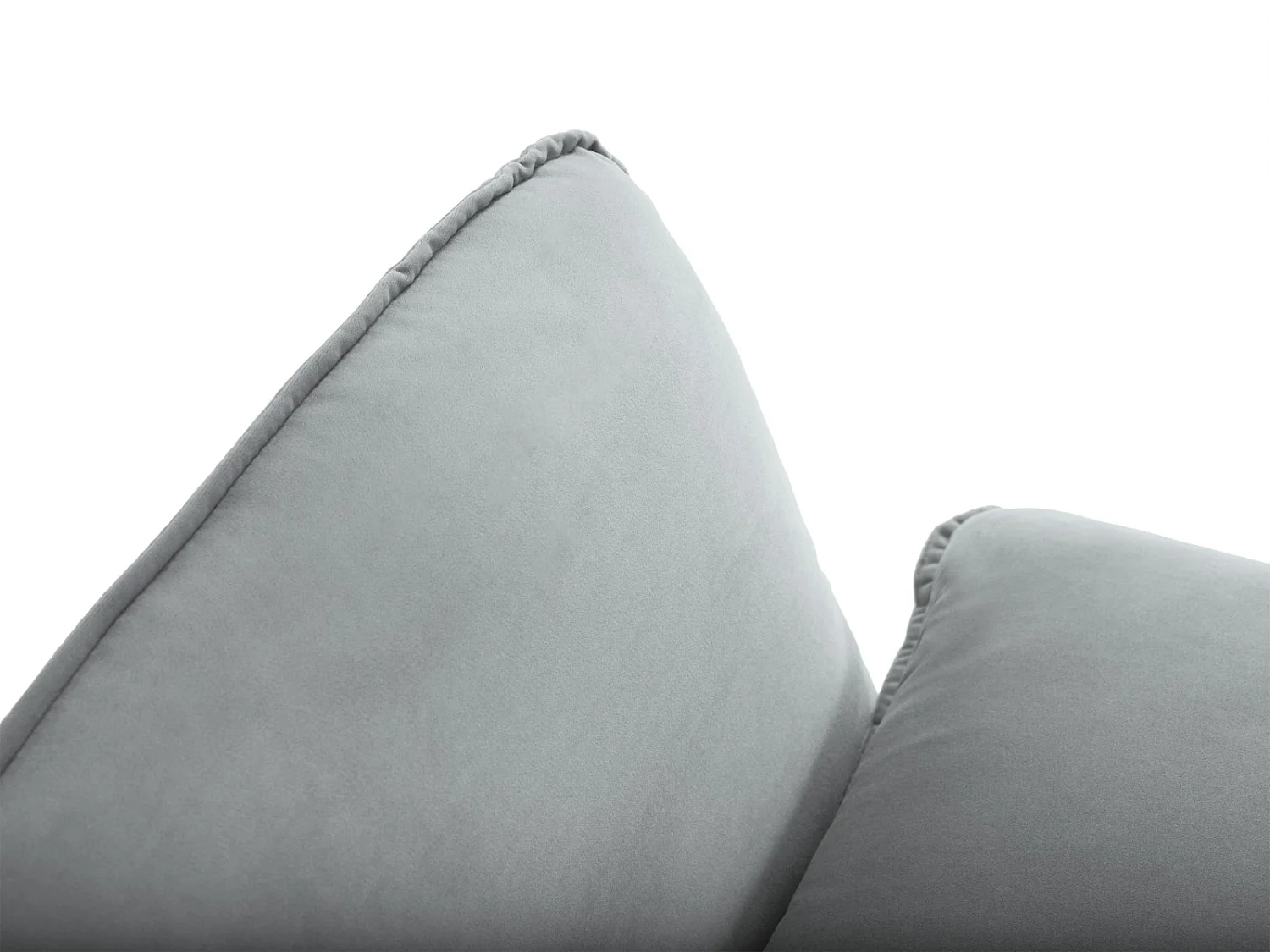 Cosmopolitan Design - Narożnik prawy, "Vienna" 5 miejsc welur, szary jasny - 255x170x95cm