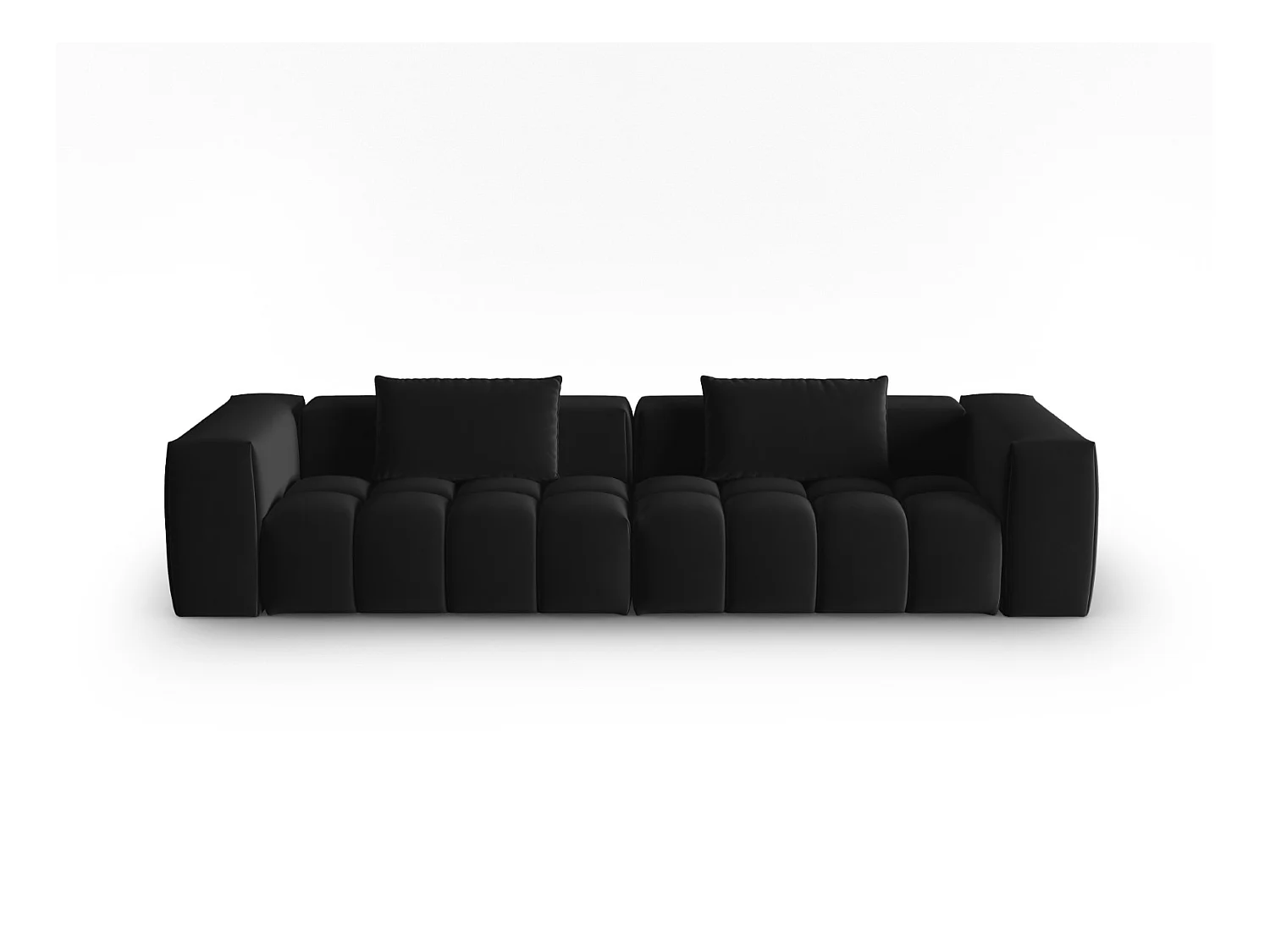 CXL by Christian Lacroix - Modulaire bank "Lorella" 5 zitplaatsen, Flueel, Zwart - 290x85x70cm