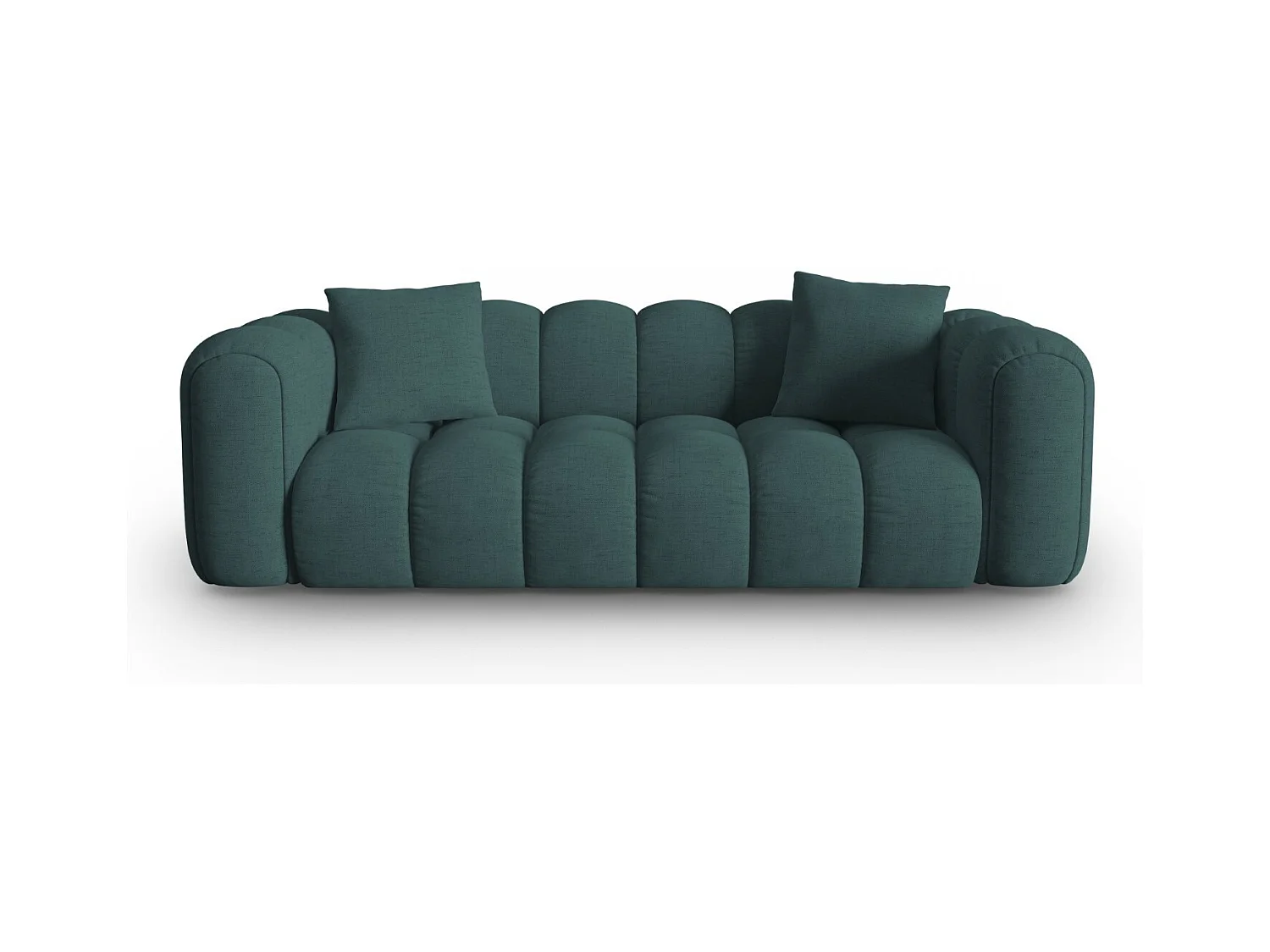 CXL by Christian Lacroix - 3-Sitzer Sofa "Clotilde" Sitzer aus strukturiertem Stoff türkis - 242x94x70cm