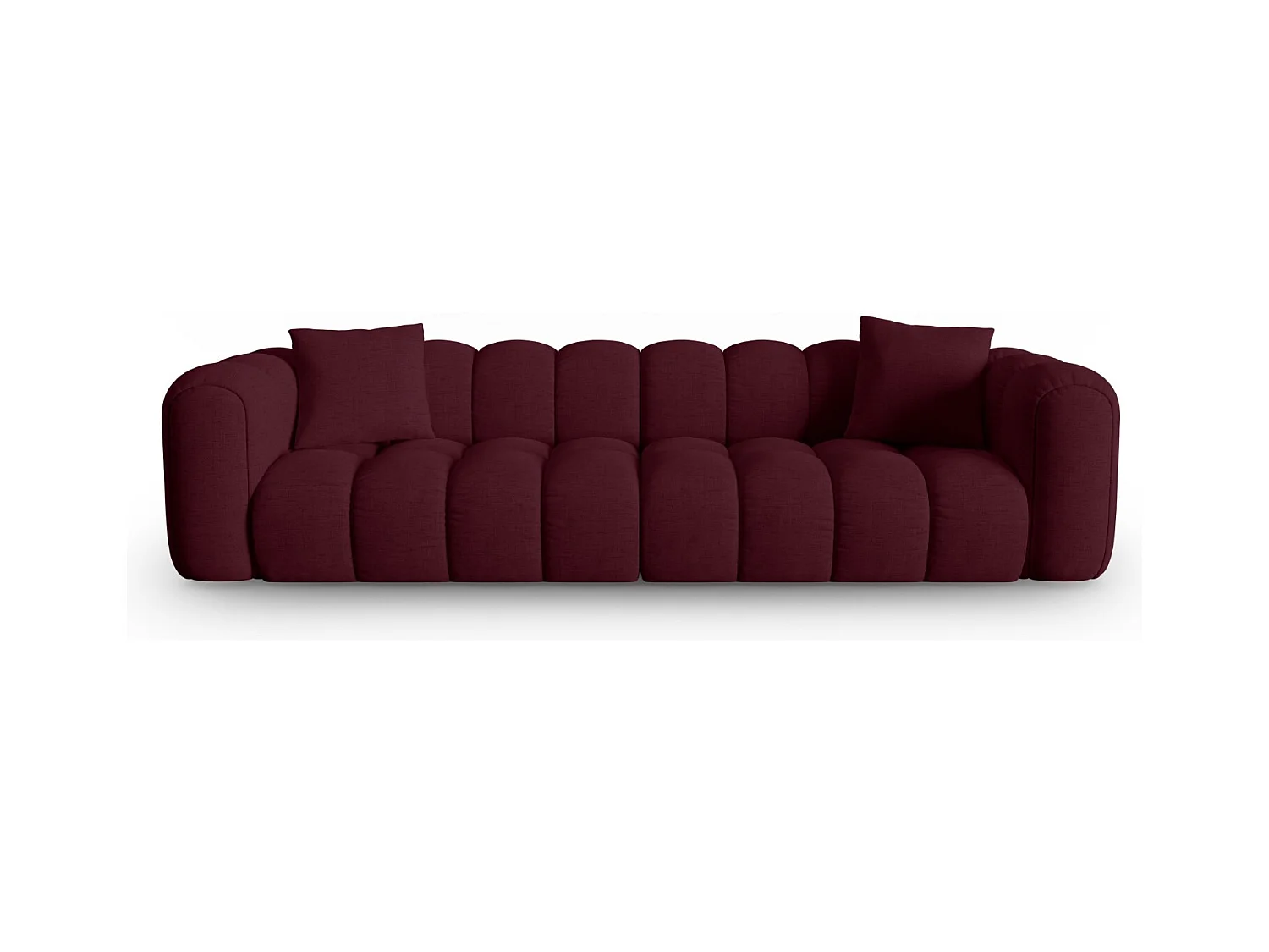 CXL by Christian Lacroix - Modulaire bank "Clotilde" 4 zitplaatsen, Structurele stof, Bordeaux - 298x94x70cm