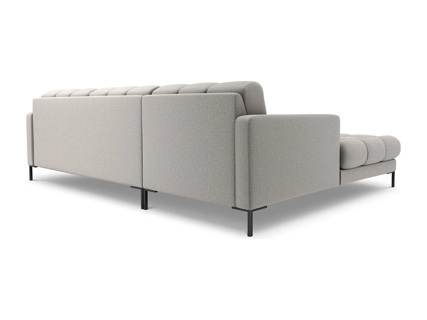 Cosmopolitan Design - Narożnik lewy, "Bali" 5 miejsc tkanina strukturalna, szary jasny - 293x185x75cm