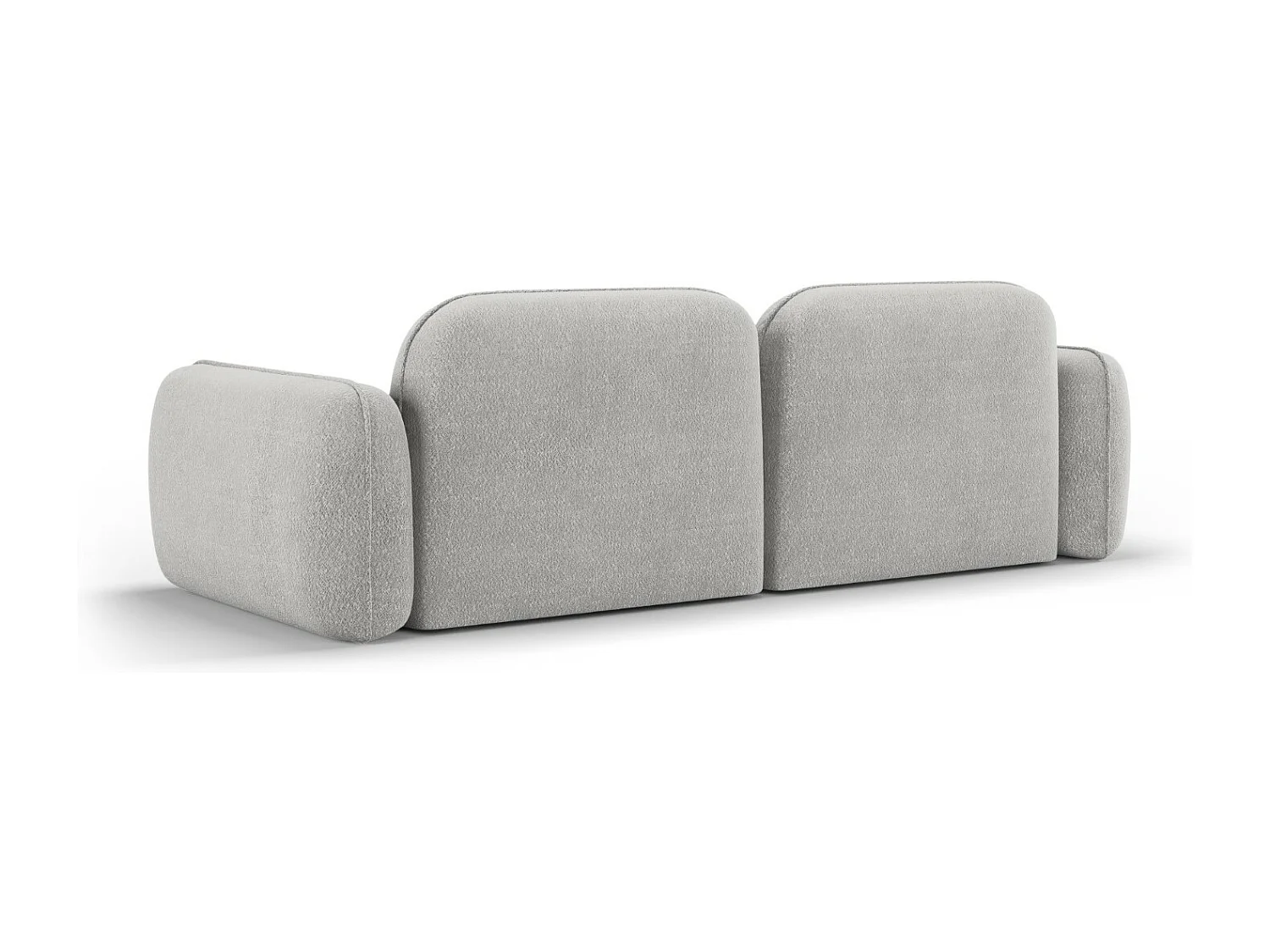 CXL by Christian Lacroix - Sofá modular "Lucien" 3 lugares em veludo cinza claro - 230x90x70cm