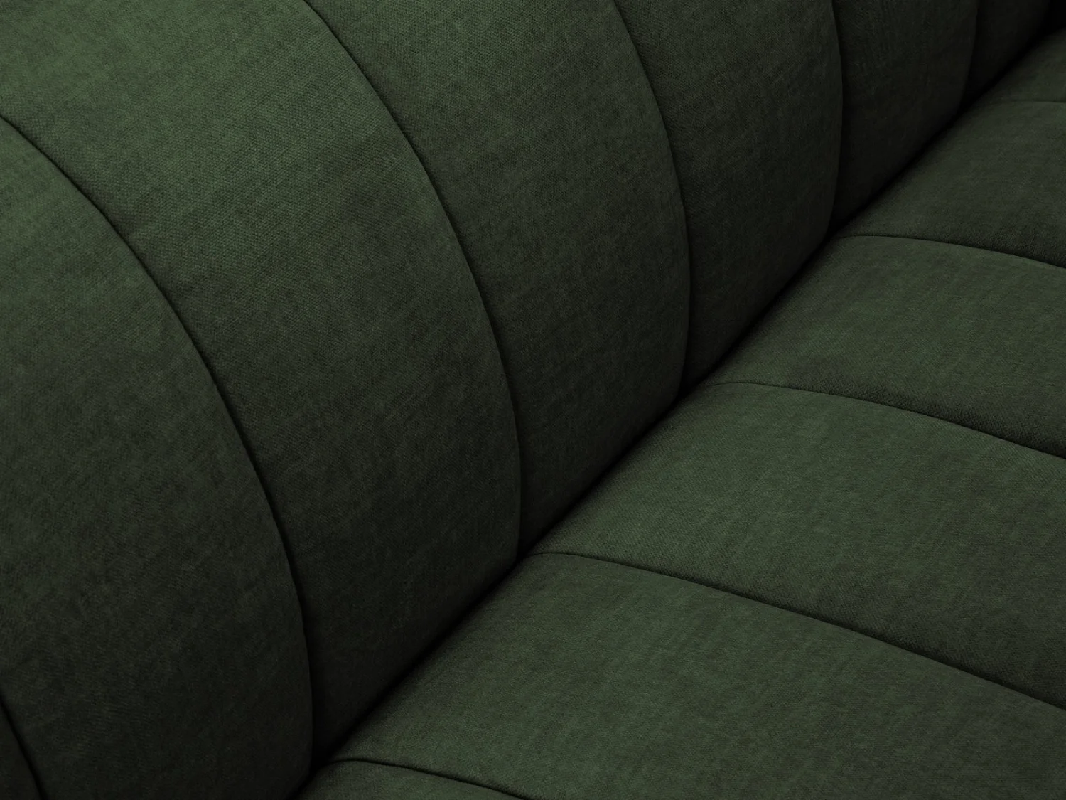 CXL by Christian Lacroix - 5-Sitzer Ecksofa links "Rita" Sitzer aus Samt grün - 289x185x77cm