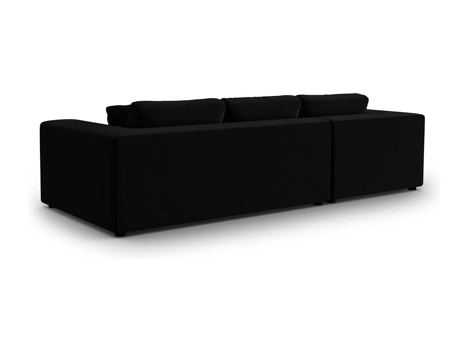 CXL by Christian Lacroix - Linker hoekbank "Tendance" 5 zitplaatsen, Flueel, Zwart - 282x174x72cm