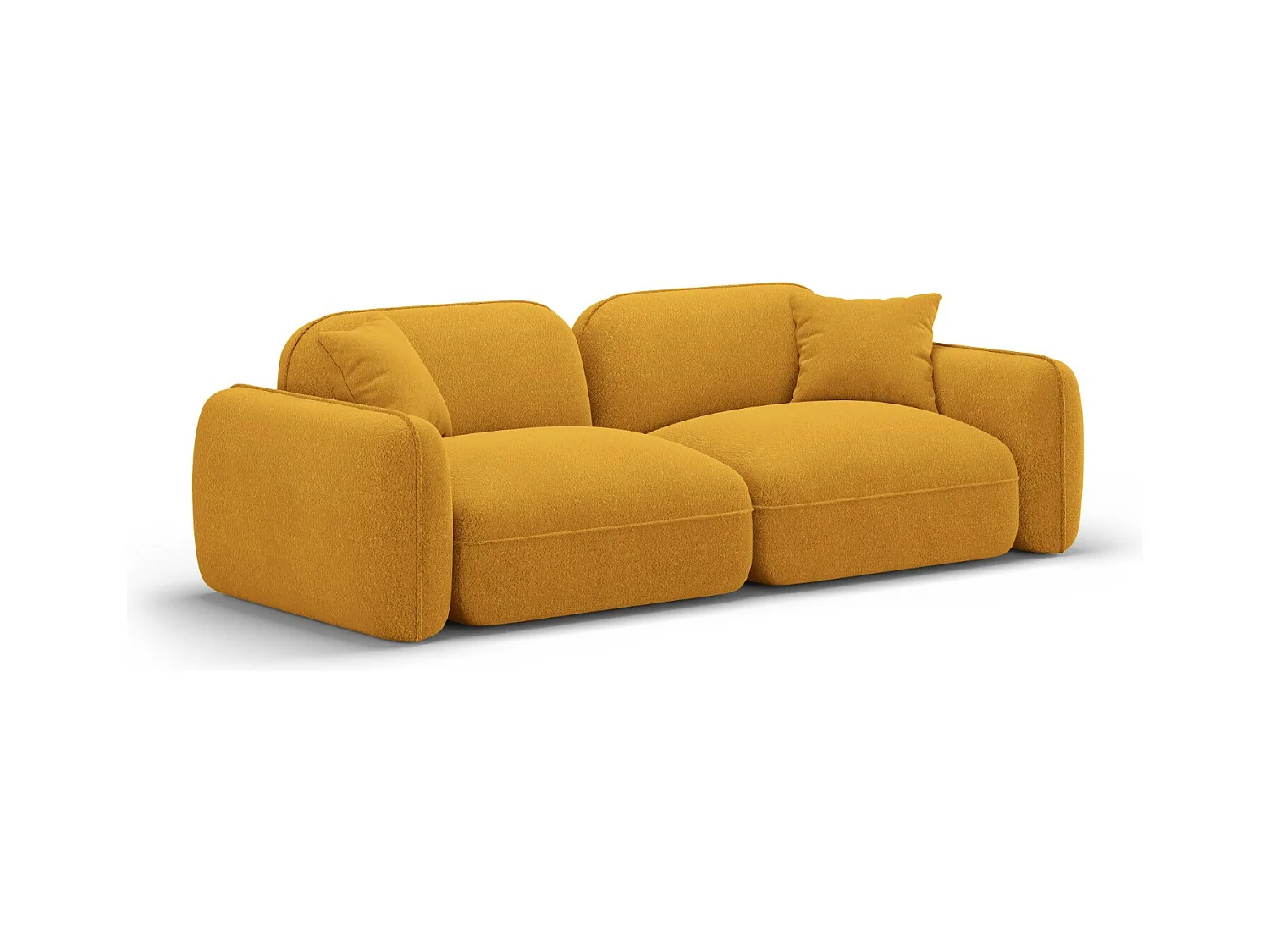 CXL by Christian Lacroix - Canapé modulable "Lucien" 3 places en velours moutarde - 230x90x70cm