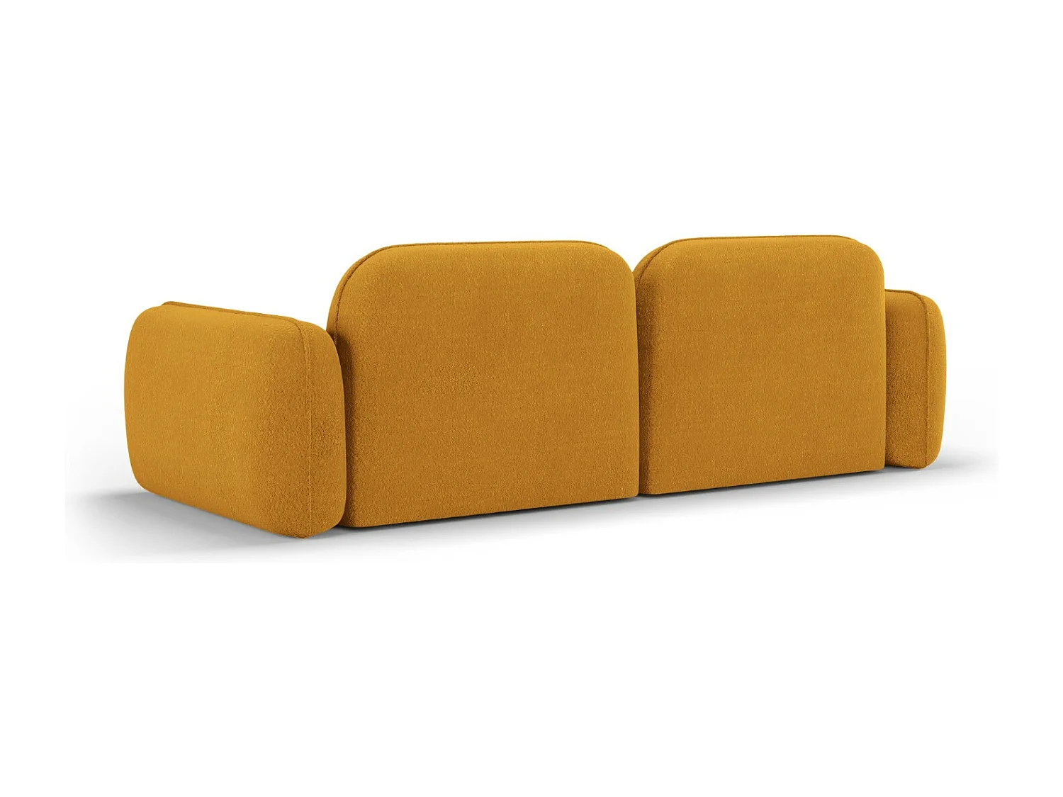 CXL by Christian Lacroix - Sofá modular "Lucien" 3 lugares em veludo mostarda - 230x90x70cm