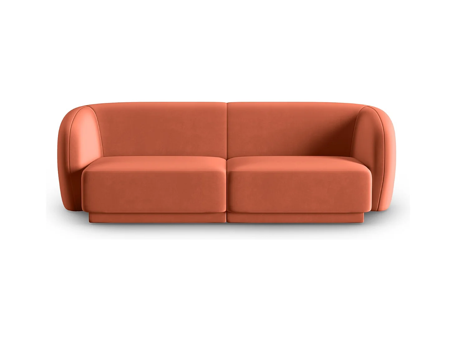 CXL by Christian Lacroix - Modulaire bank "Lionel" 2 zitplaatsen, Flueel, Koraal - 188x93x74cm