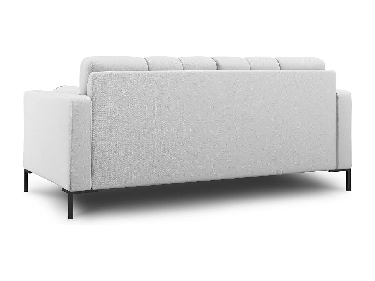 Cosmopolitan Design - Canapé "Bali" 2 places en tissu structurel gris clair - 152x92x75cm