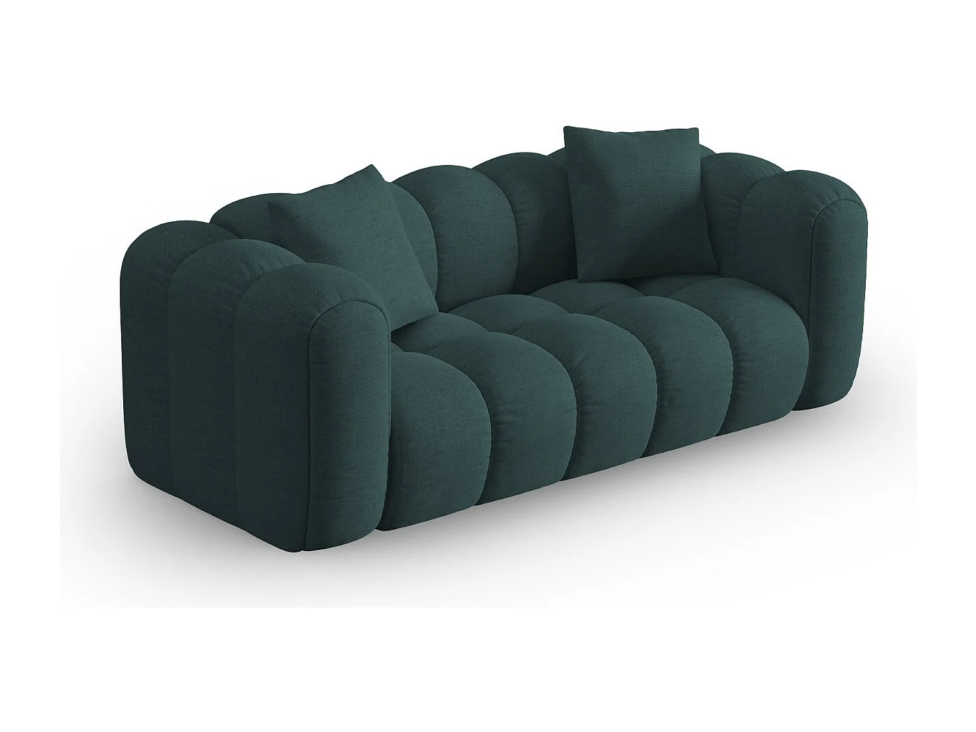 CXL by Christian Lacroix - Sofa, "Clotilde" 2 miejsca tkanina strukturalna, turkus - 208x94x70cm