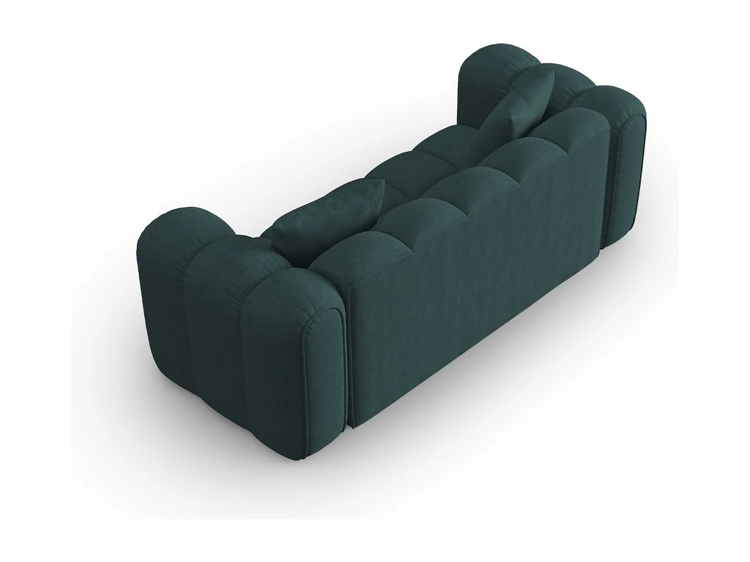 CXL by Christian Lacroix - Sofa, "Clotilde" 2 miejsca tkanina strukturalna, turkus - 208x94x70cm