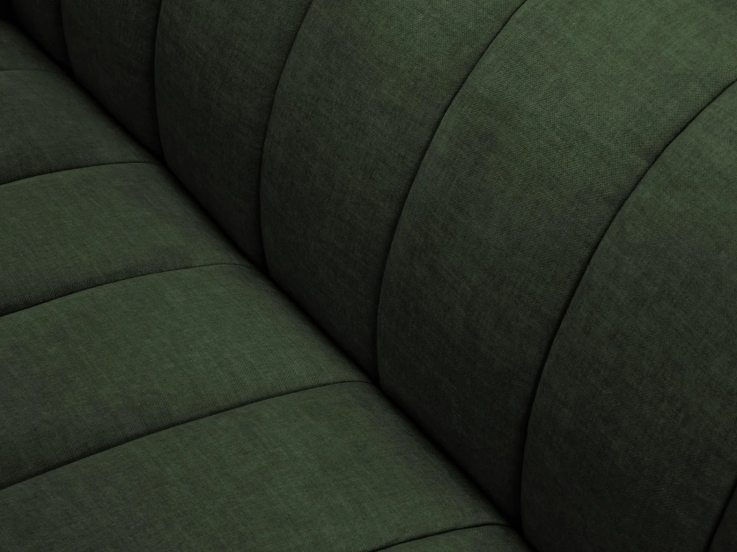 CXL by Christian Lacroix - Sofá esquinero derecho "Rita" 5 plazas de terciopelo verde - 289x185x77cm