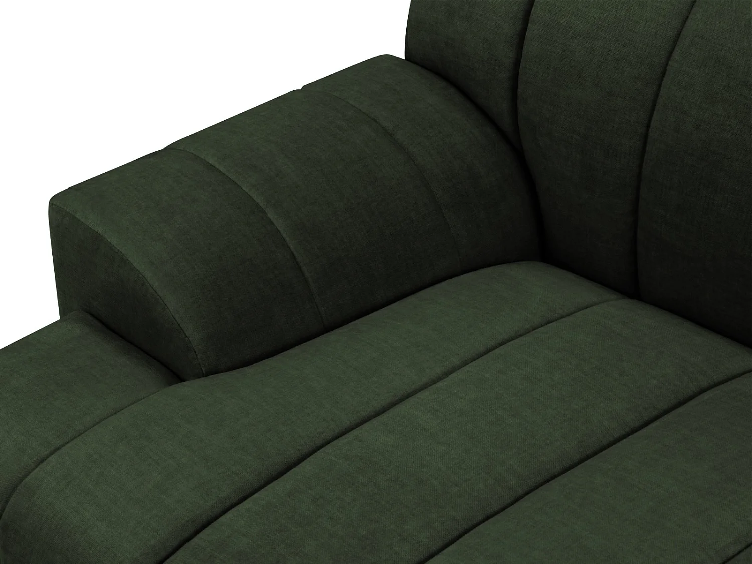 CXL by Christian Lacroix - Sofá esquinero derecho "Rita" 5 plazas de terciopelo verde - 289x185x77cm