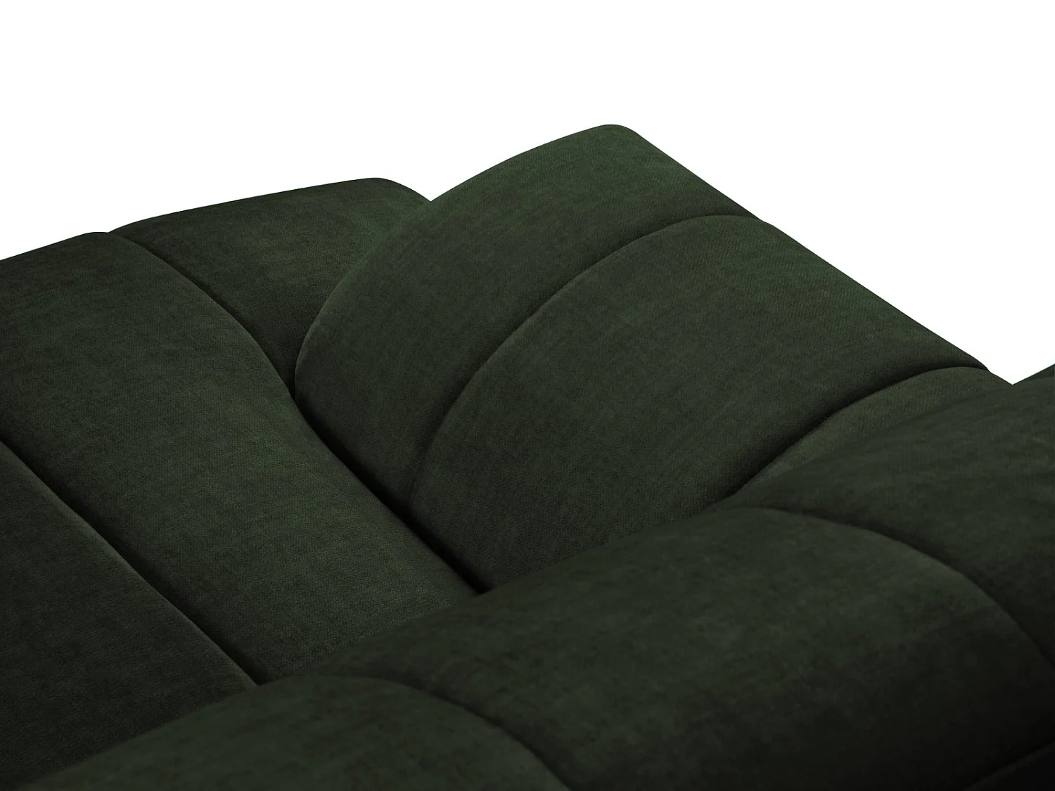 CXL by Christian Lacroix - Sofá esquinero derecho "Rita" 5 plazas de terciopelo verde - 289x185x77cm