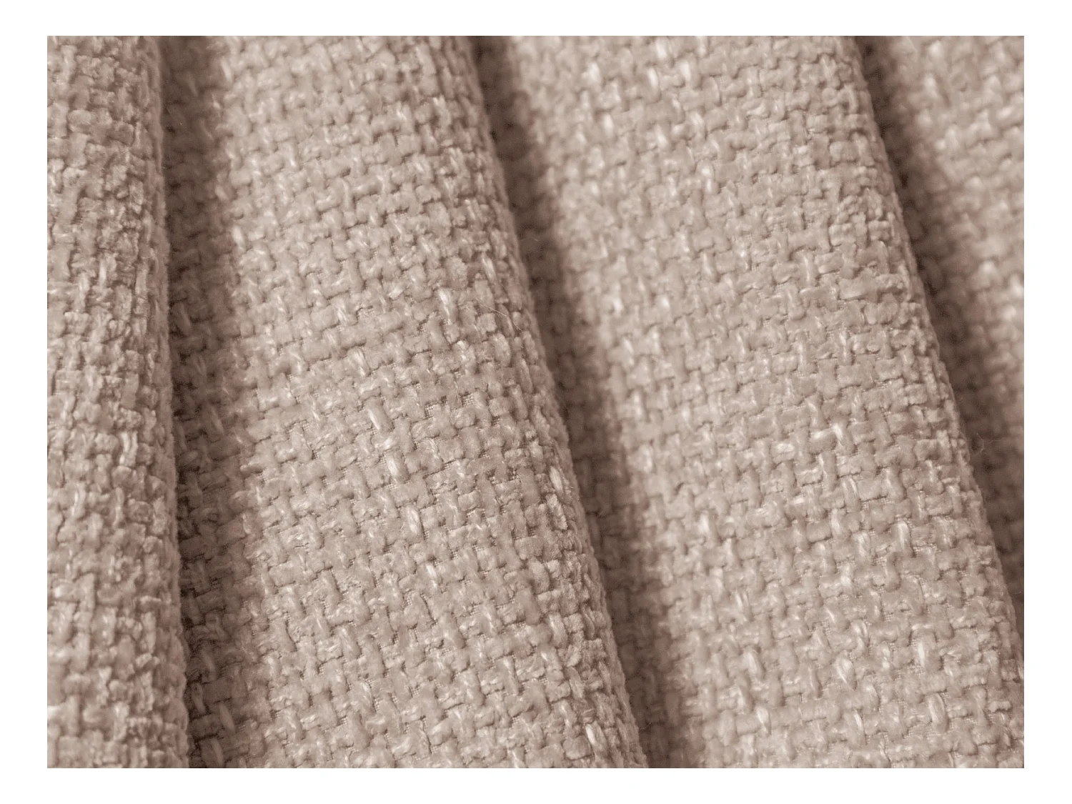 Cosmopolitan Design - Canapé d'angle droit "Tulum" 4 places en chenille beige - 255x156x70cm