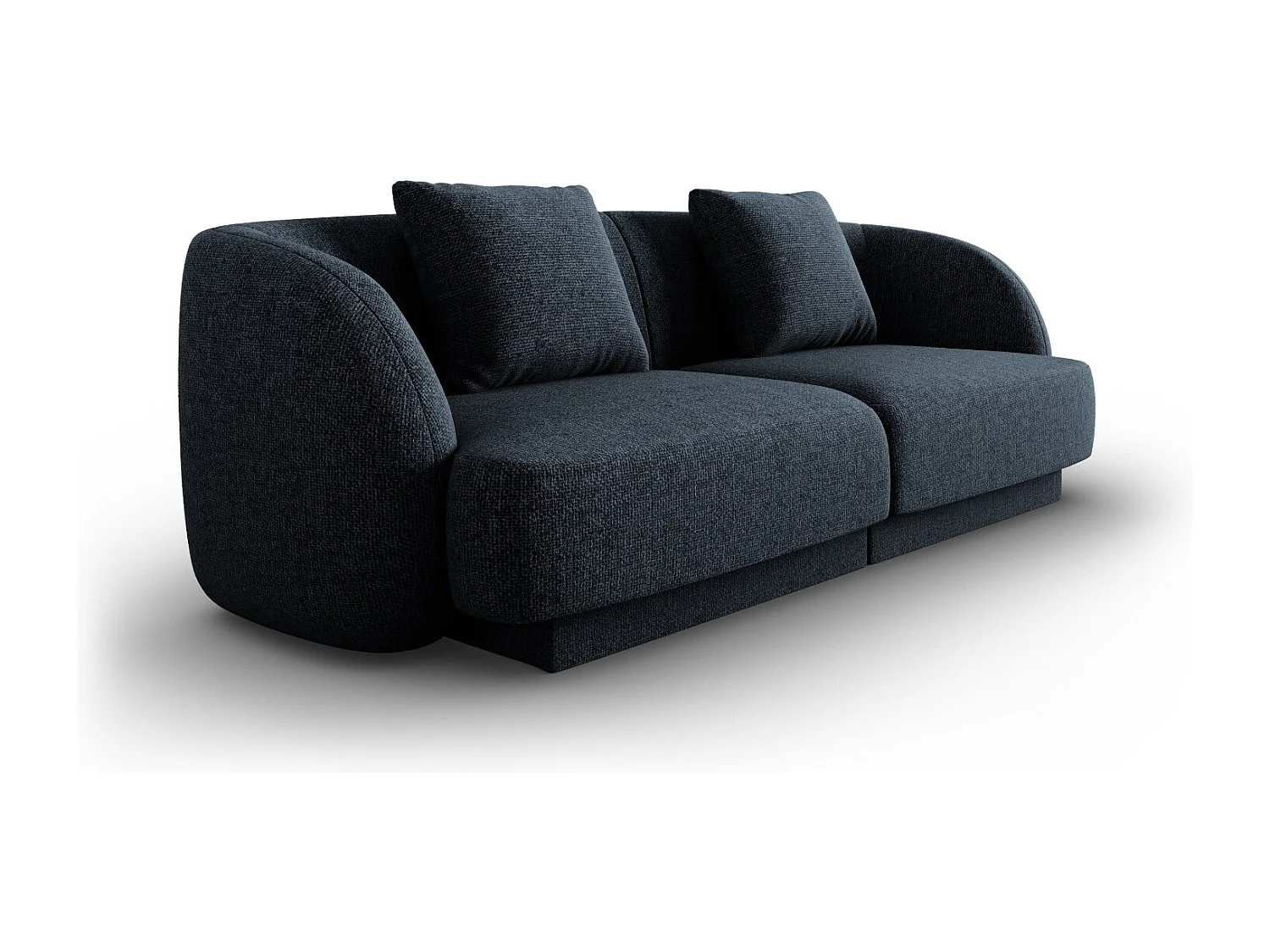 Cosmopolitan Design - Sofa, "Tulum" 2 miejsca szenil, błękit królewski - 180x90x70cm
