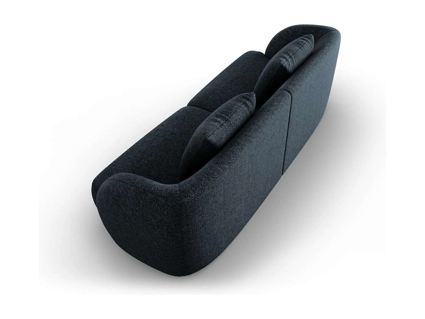 Cosmopolitan Design - Sofa, "Tulum" 2 miejsca szenil, błękit królewski - 180x90x70cm