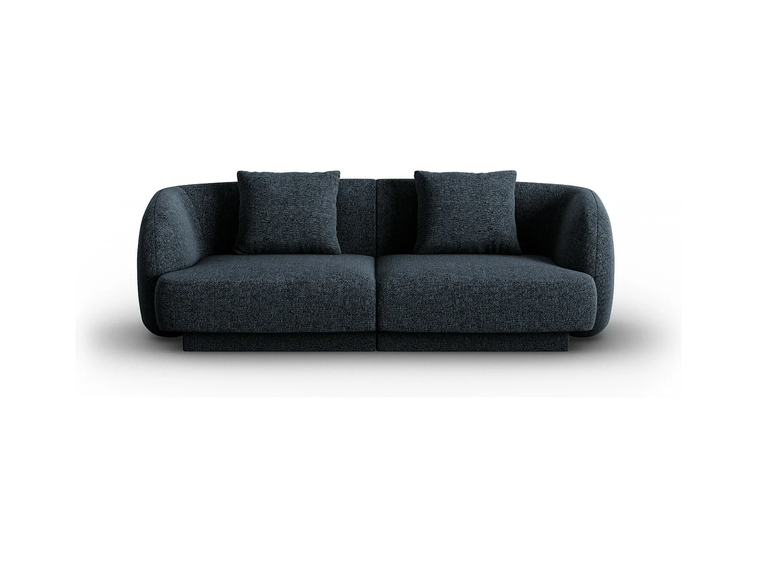 Cosmopolitan Design - Canapé "Tulum" 2 places en chenille bleu roi - 180x90x70cm