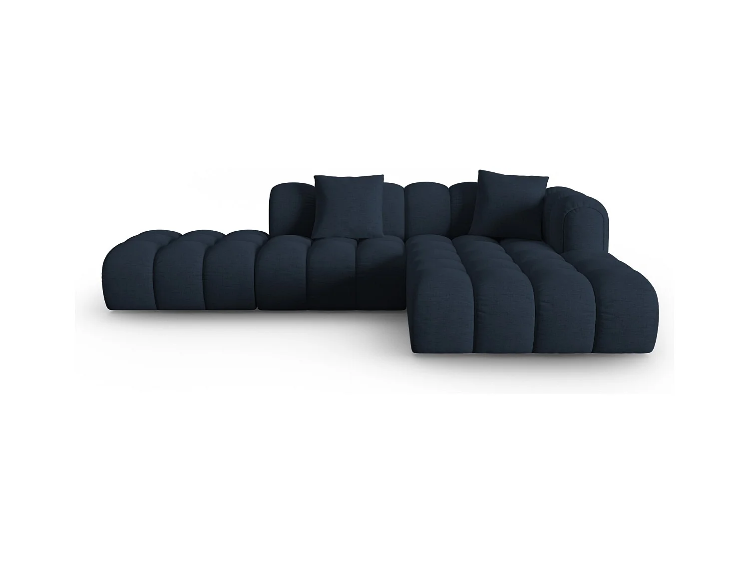 CXL by Christian Lacroix - 4-Sitzer modulares Ecksofa rechts "Clotilde" Sitzer aus strukturiertem Stoff königsblau - 309x190x70cm