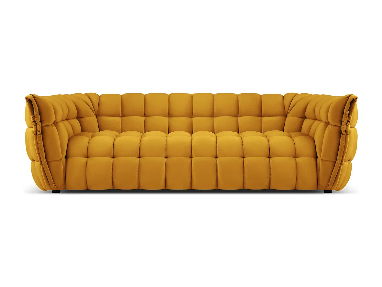 CXL by Christian Lacroix - Bank "Cedric" 3 zitplaatsen, Flueel, GEEL - 225x110x68cm