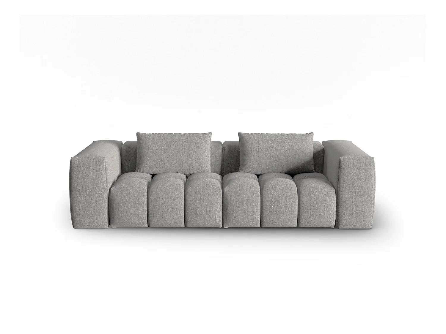 CXL by Christian Lacroix - Modulaire bank "Lorella" 3 zitplaatsen, Structurele stof, Donkerbeige - 230x85x70cm