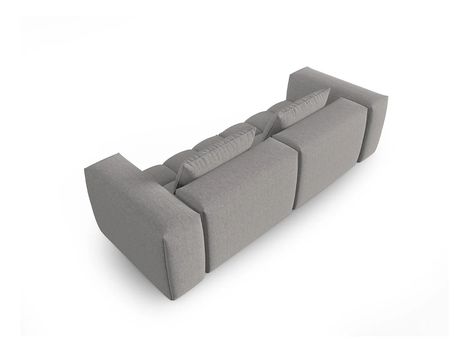 CXL by Christian Lacroix - Canapé modulable "Lorella" 3 places en tissu structurel beige foncé - 230x85x70cm