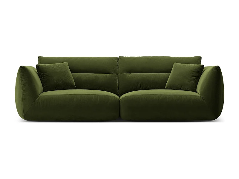 CXL by Christian Lacroix - Sofa modułowa, "Maurie" 4 miejsca welur, zieleń wojskowa - 264x107x90cm