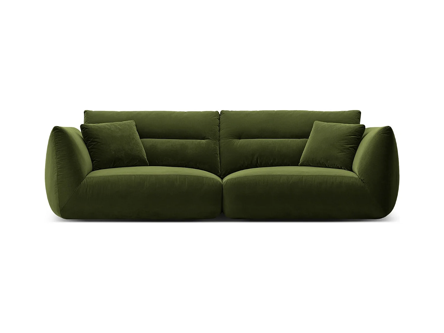CXL by Christian Lacroix - Modulaire bank "Maurie" 4 zitplaatsen, Flueel, Legergroen - 264x107x90cm