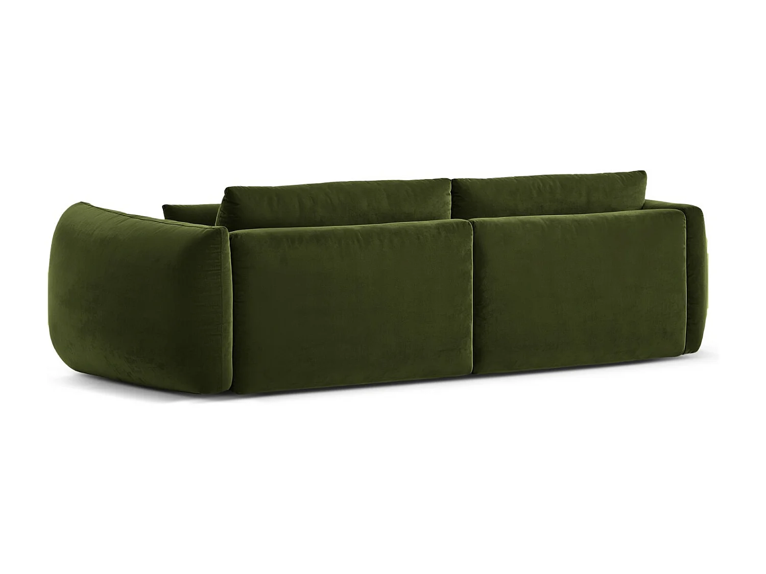 CXL by Christian Lacroix - Sofá modular "Maurie" 4 lugares em veludo verde exército - 264x107x90cm