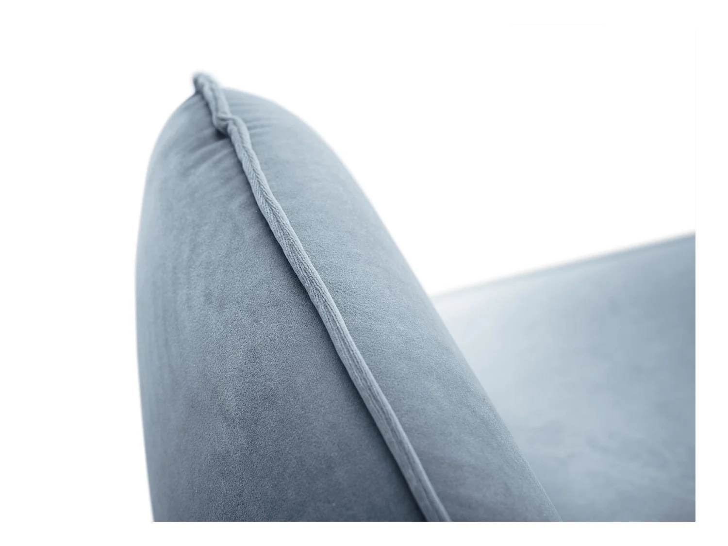 Cosmopolitan Design - Canapé d'angle gauche "Vienna" 6 places en velours bleu - 275x185x95cm