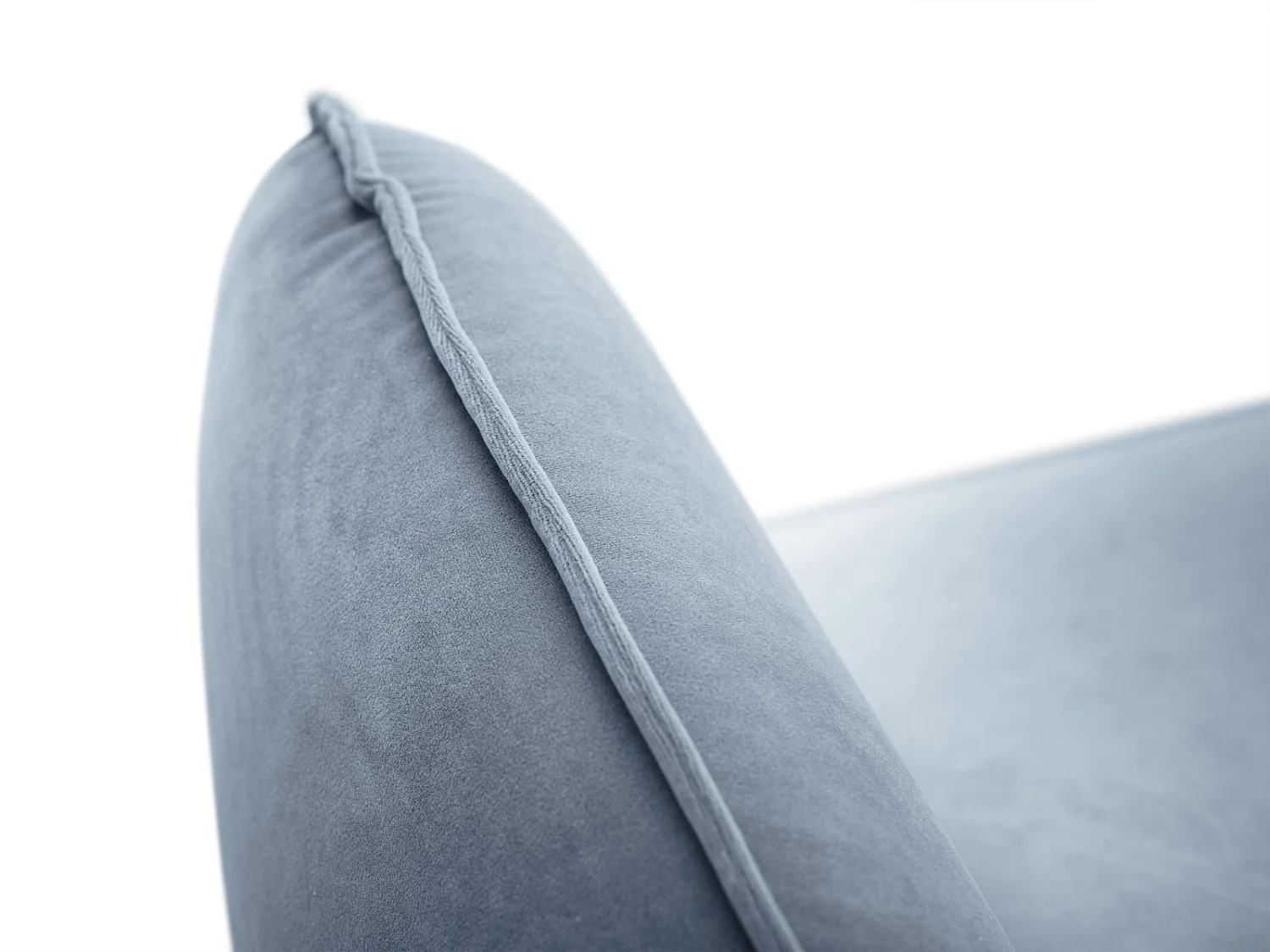 Cosmopolitan Design - Narożnik lewy, "Vienna" 6 miejsc welur, niebieski - 275x185x95cm