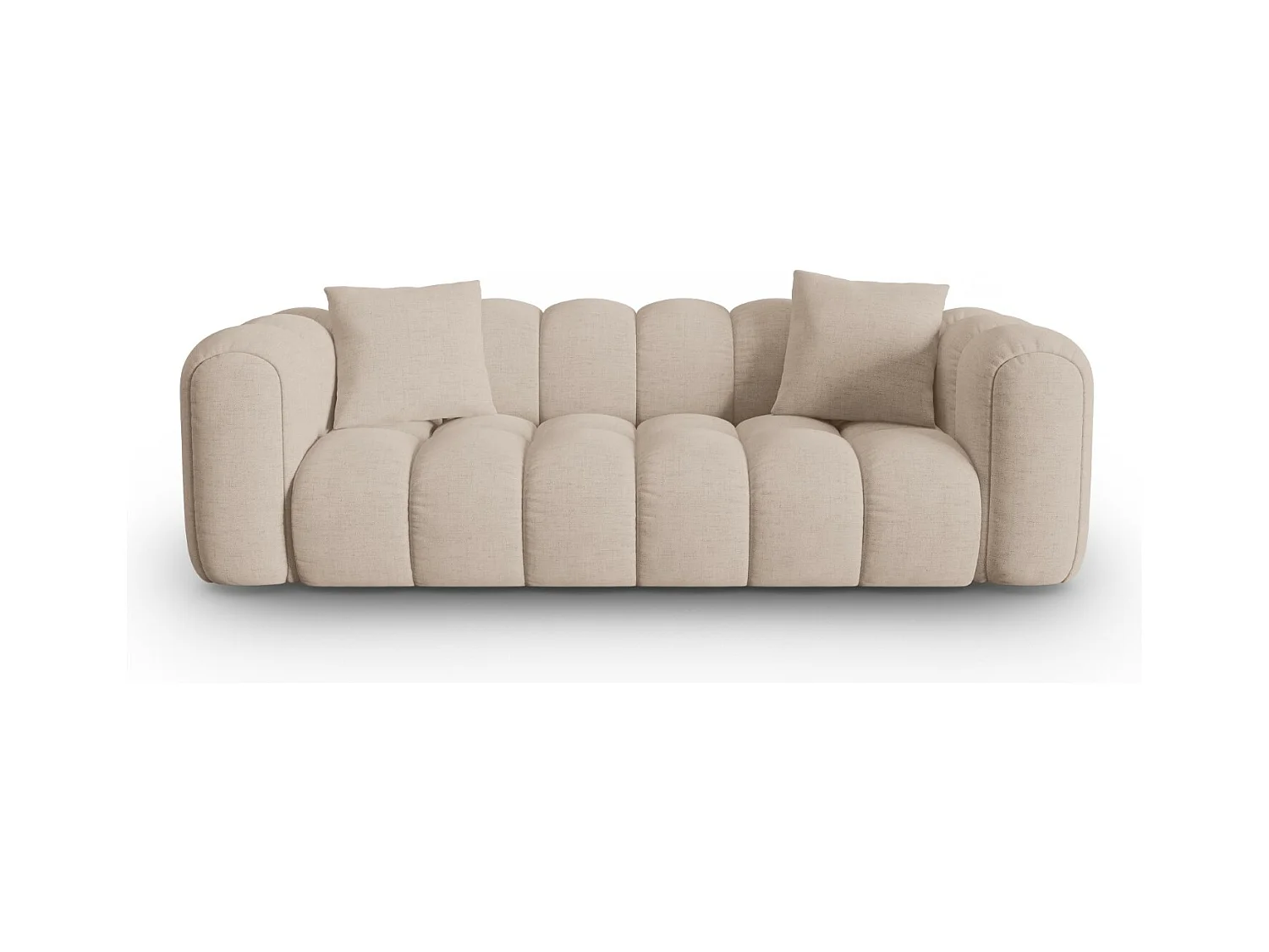 CXL by Christian Lacroix - 3-Sitzer Sofa "Clotilde" Sitzer aus strukturiertem Stoff cappuccino - 242x94x70cm