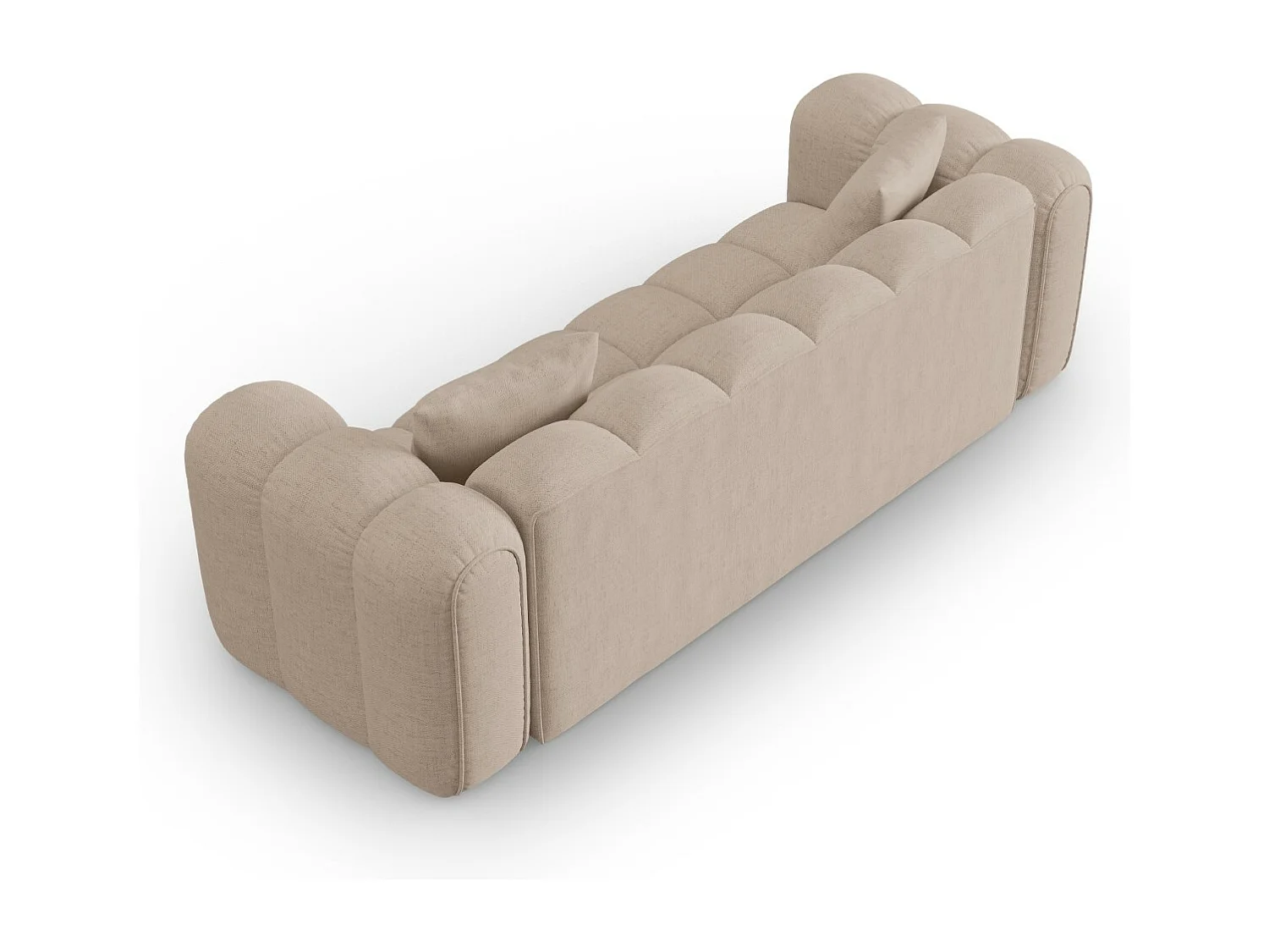 CXL by Christian Lacroix - Divano "Clotilde" 3 posti in tessuto strutturato cappuccino - 242x94x70cm