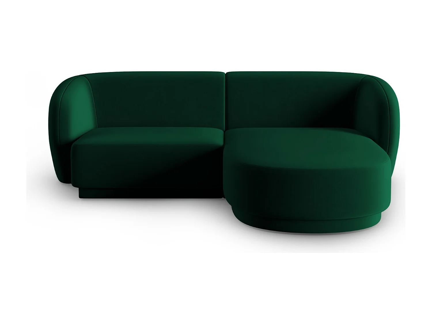 CXL by Christian Lacroix - Modulaire hoekbank rechts "Lionel" 3 zitplaatsen, Flueel, Flessengroen - 188x155x74cm