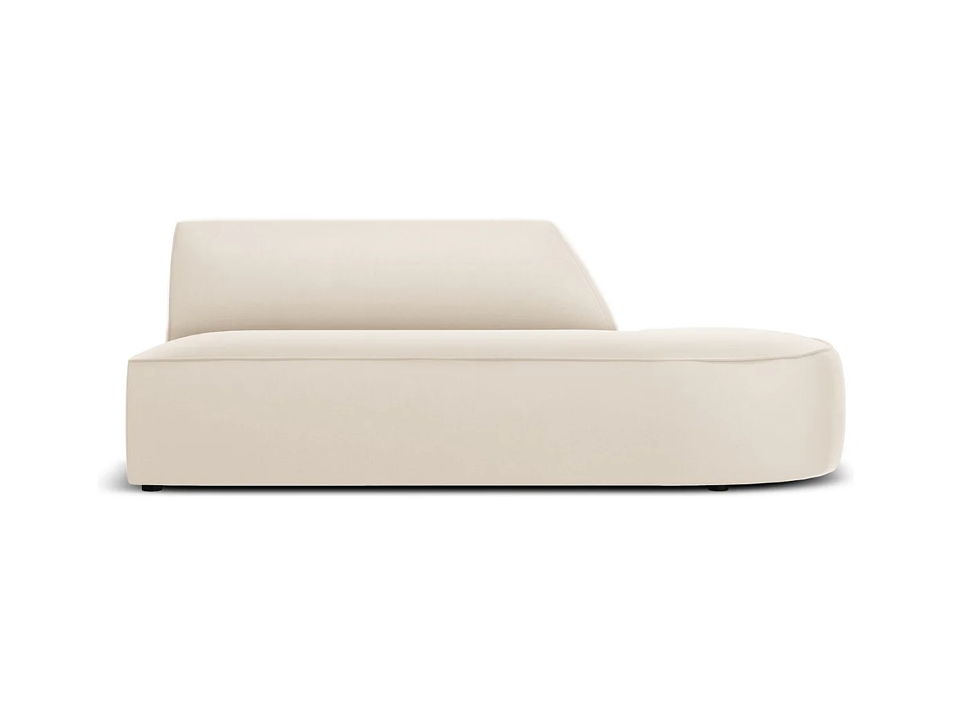 CXL by Christian Lacroix - Rechte modulaire bank "Charles" 2 zitplaatsen, Flueel, Beige - 181x93x69cm