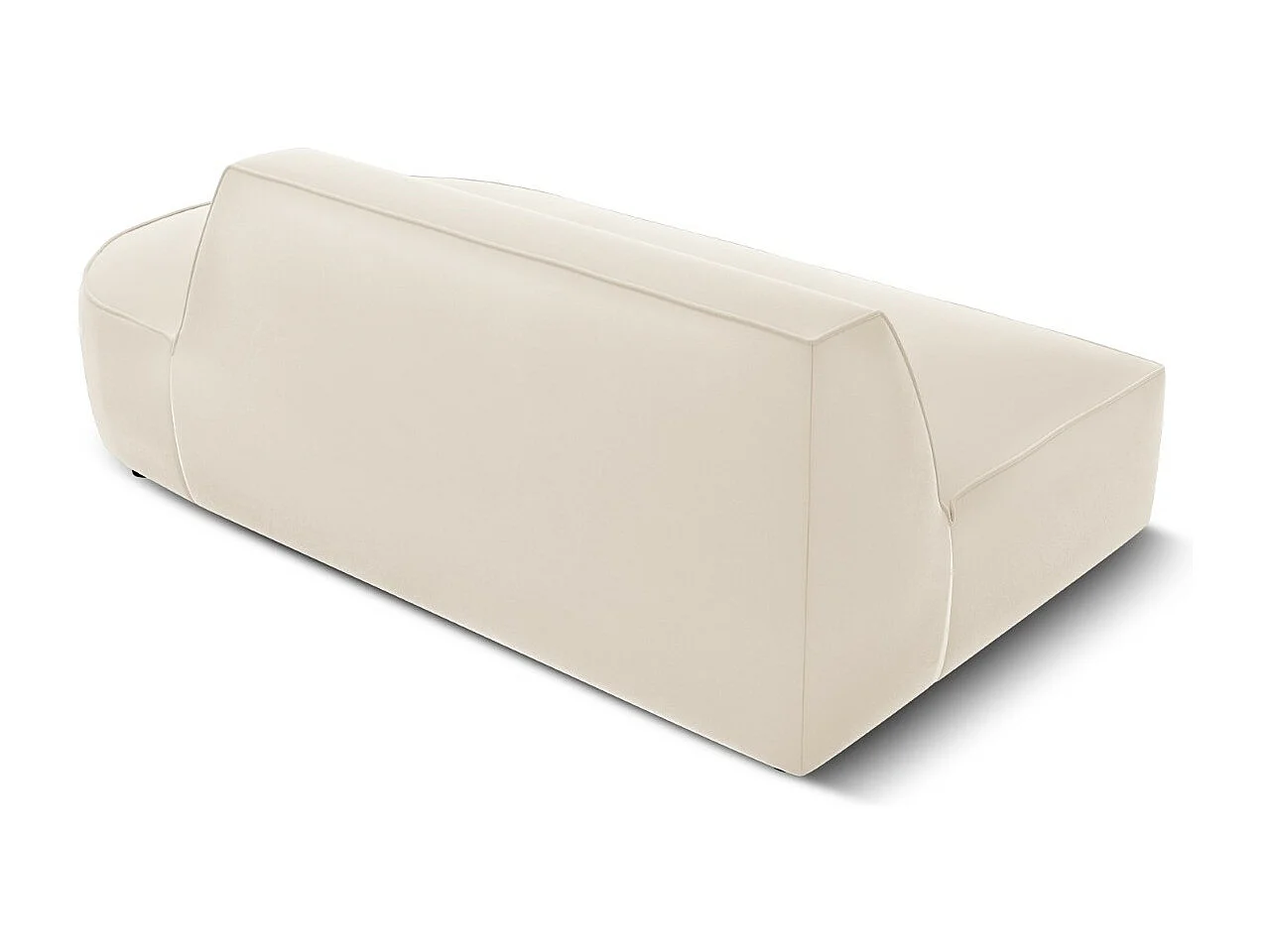 CXL by Christian Lacroix - Sofá modular direito "Charles" 2 lugares em veludo bege - 181x93x69cm