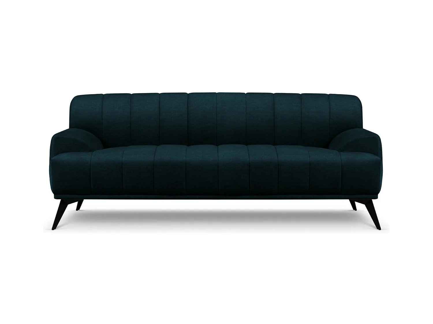 CXL by Christian Lacroix - Canapé "Rita" 3 places en velours pétrole profond - 189x94x77cm