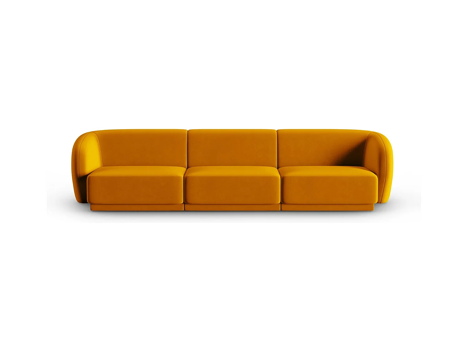 CXL by Christian Lacroix - Modulaire bank "Lionel" 3 zitplaatsen, Flueel, GEEL - 266x93x74cm
