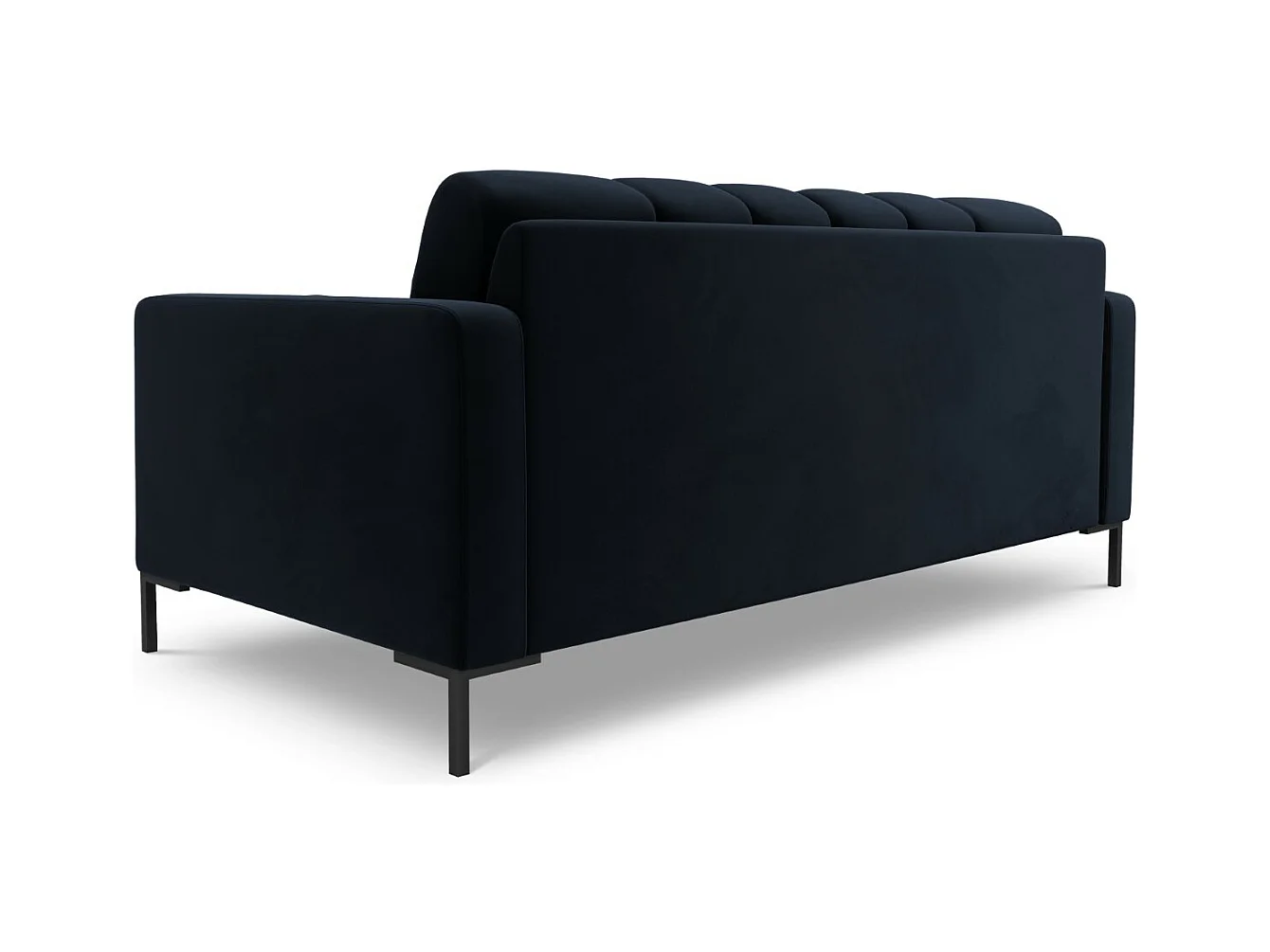 Cosmopolitan Design - Canapé "Bali" 2 places en velours bleu foncé - 152x92x75cm