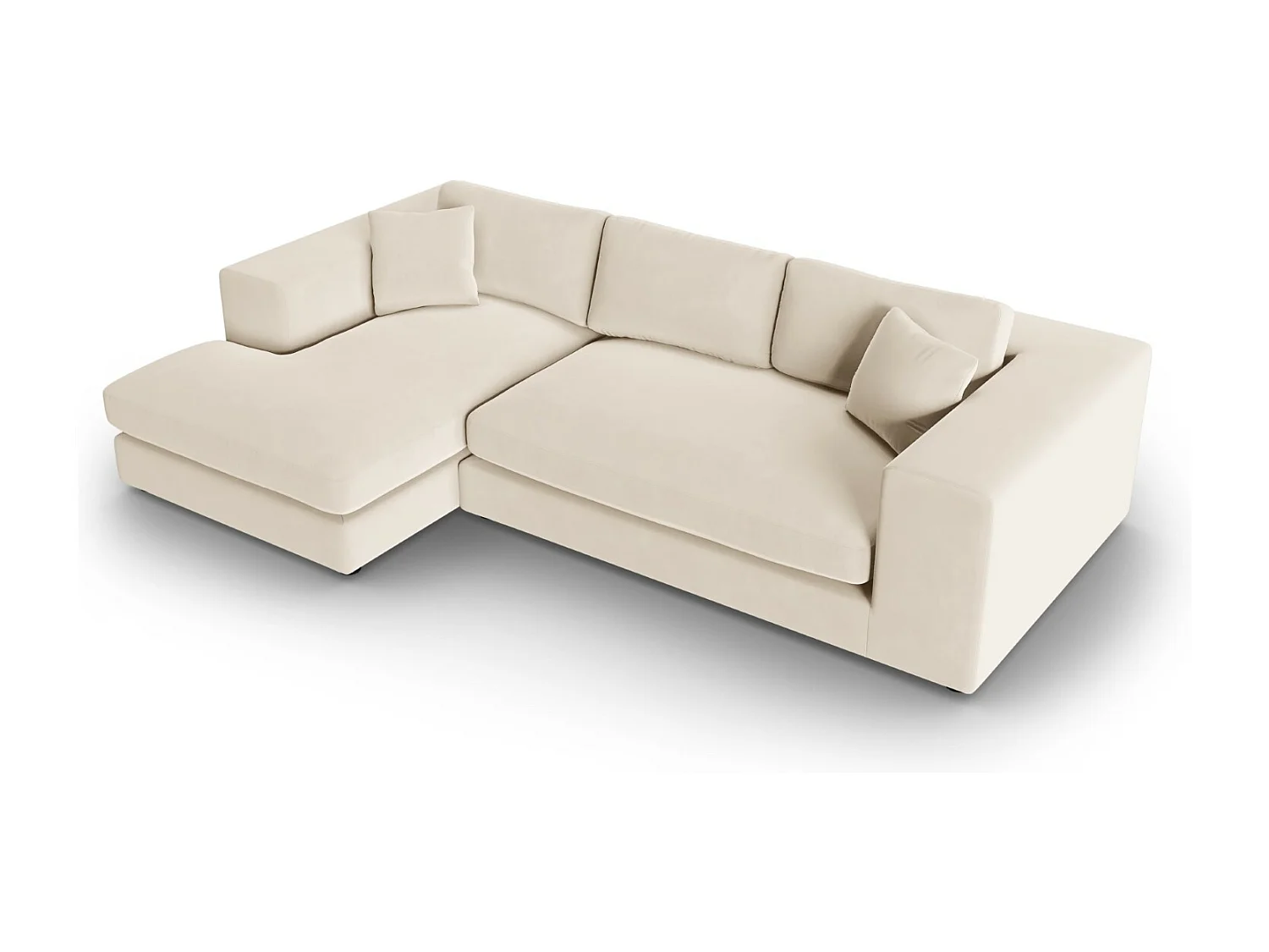 CXL by Christian Lacroix - Linker hoekbank "Tendance" 5 zitplaatsen, Flueel, Beige - 282x174x72cm